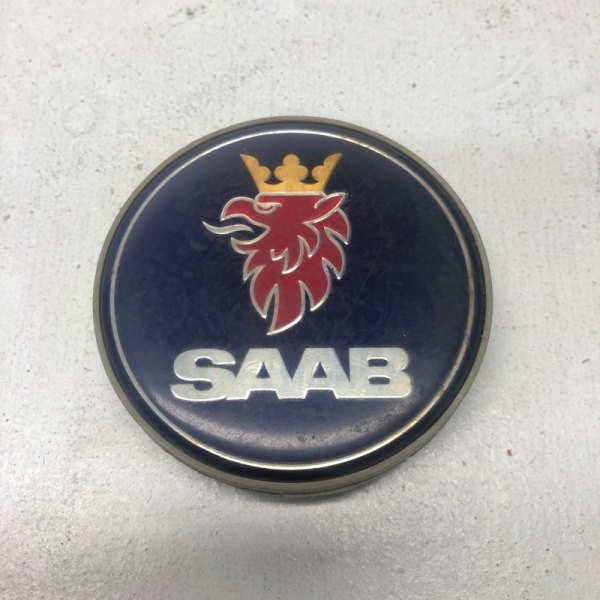 Replikaz® - Blue Wheel Center Cap With Red Saab Griffin Logo
