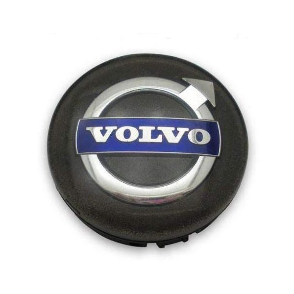 Replikaz® - Gray Wheel Center Cap With Chrome Volvo Logo