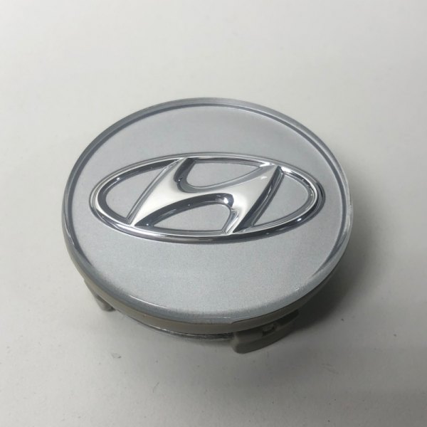 Replikaz® - Silver Wheel Center Cap With Embossed Hyundai Logo