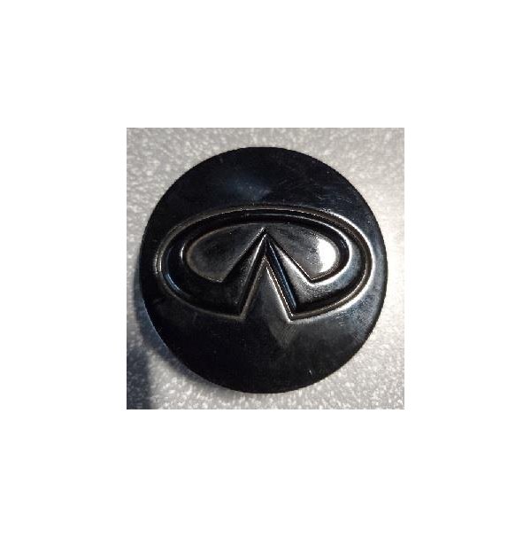Replikaz® - Black Wheel Center Cap With Chrome Embossed Infinity Logo
