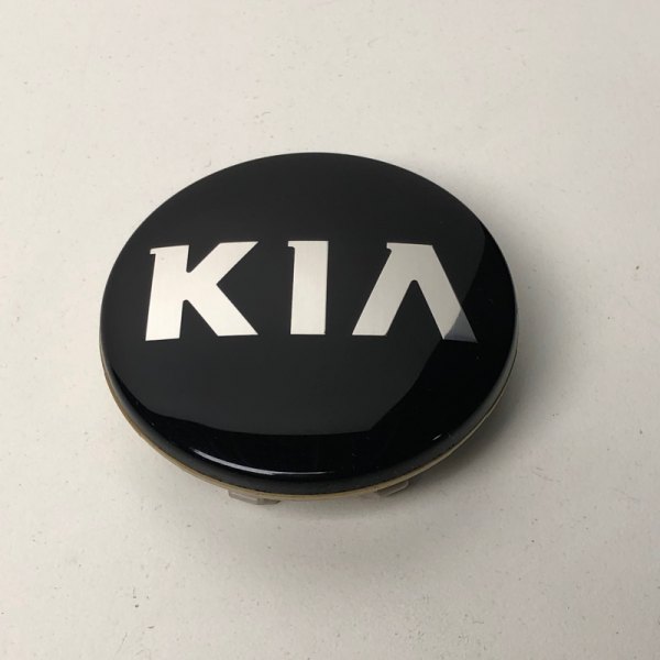 Replikaz® - Black Replacement Wheel Center Cap With Silver Kia Logo