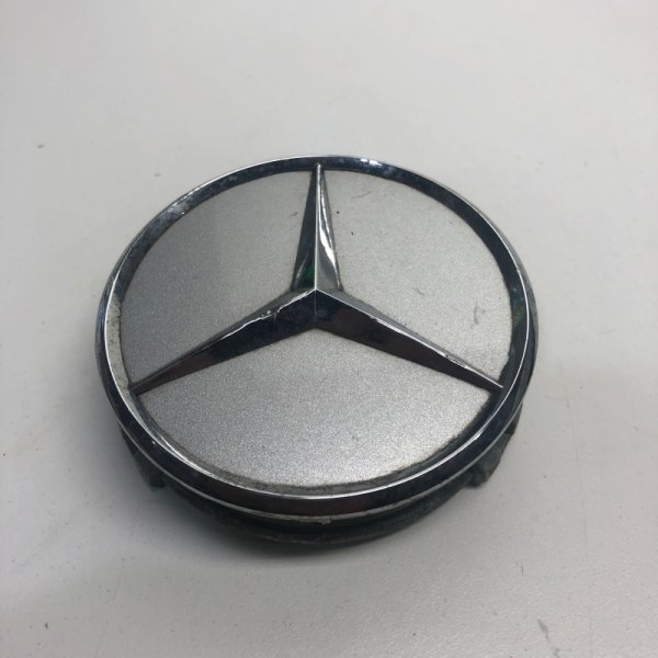 Replikaz® - Silver Wheel Center Cap With Embossed Chrome Mercedes Benz Logo