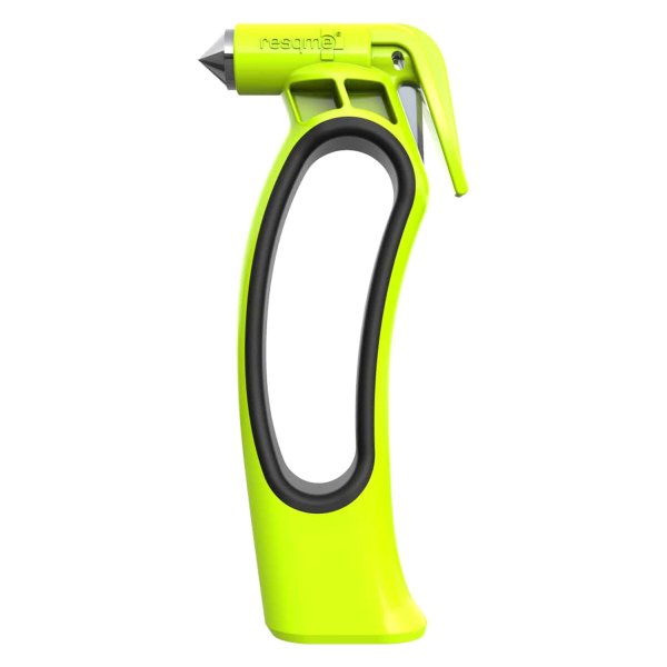 resqme® - Neon Yellow Ultimate Safety Hammer, Seatbelt Cutter and Window Breaker Tool