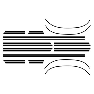 RESTOPARTS® - Black Body Stripe Decals