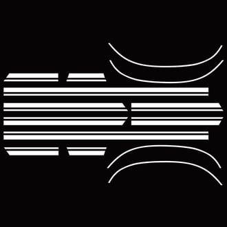 RESTOPARTS® - White Body Stripe Decals