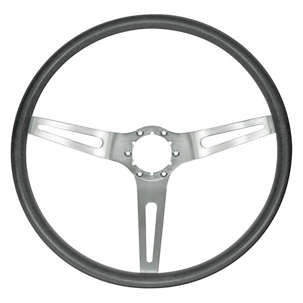 RESTOPARTS® - Black Steering Wheel with Polished Spokes