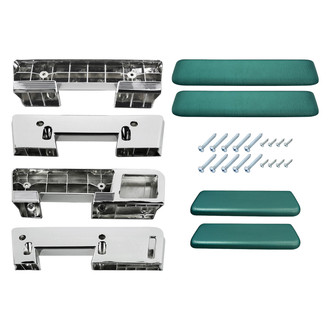 RESTOPARTS® - Front and Rear Armrest Base and Pad Kit