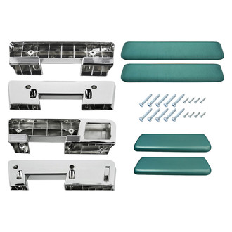 RESTOPARTS® - Front and Rear Armrest Base and Pad Kit