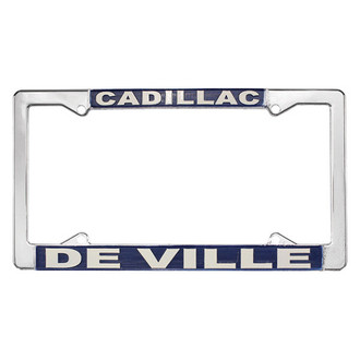 Restoparts® - License Plate Frame with Cadillac De Ville Logo