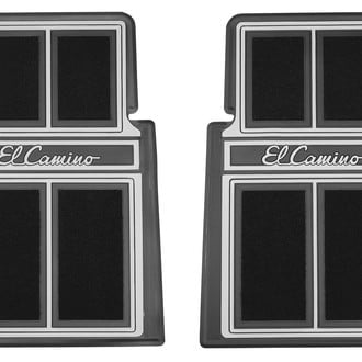 RESTOPARTS® - 1st Row Gray Rubber Floor Mats with "El Camino" Logo