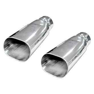 RESTOPARTS® - Steel Oval Chrome Exhaust Tips