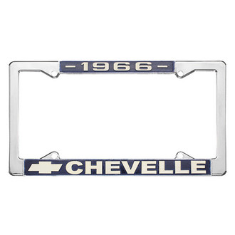 Restoparts® - License Plate Frame with 1966 Chevelle Logo
