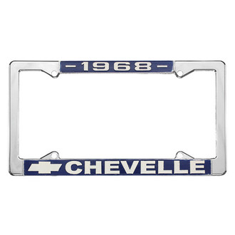 Restoparts® - License Plate Frame with 1968 Chevelle Logo