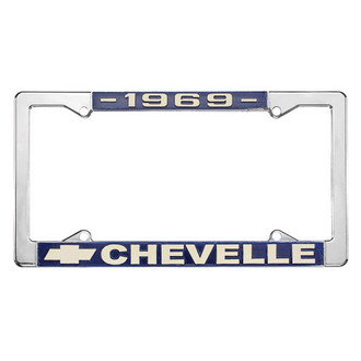 Restoparts® - License Plate Frame with 1969 Chevelle Logo