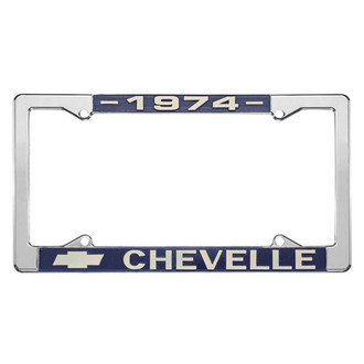 Restoparts® - License Plate Frame with 1974 Chevelle Logo
