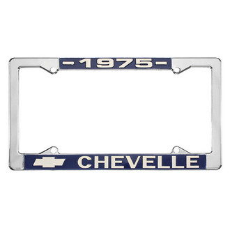 Restoparts® - License Plate Frame with 1975 Chevelle Logo