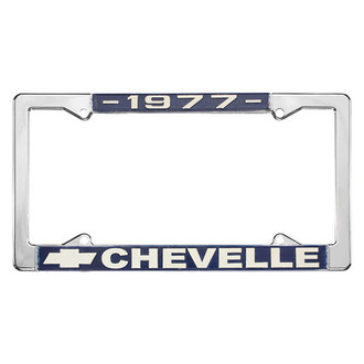 Restoparts® - License Plate Frame with 1977 Chevelle Logo