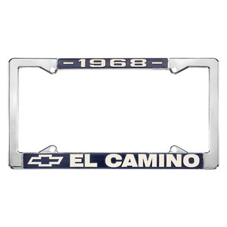 Restoparts® - License Plate Frame with 1968 El Camino Logo