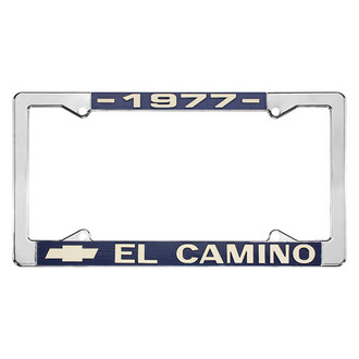 Restoparts® - License Plate Frame with 1977 El Camino Logo