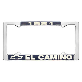 Restoparts® - License Plate Frame with 1981 El Camino Logo