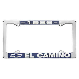 Restoparts® - License Plate Frame with 1986 El Camino Logo