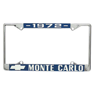 Restoparts® - License Plate Frame with 1972 Monte Carlo Logo