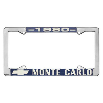 Restoparts® - License Plate Frame with 1980 Monte Carlo Logo