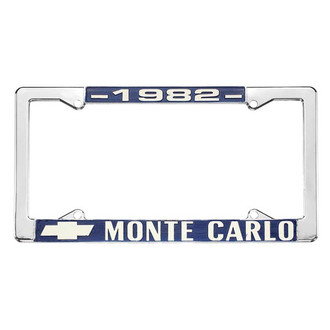 Restoparts® - License Plate Frame with 1982 Monte Carlo Logo