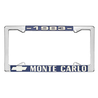 Restoparts® - License Plate Frame with 1983 Monte Carlo Logo