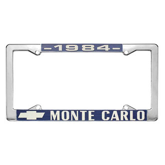 Restoparts® - License Plate Frame with 1984 Monte Carlo Logo