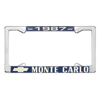 Restoparts® - License Plate Frame with 1987 Monte Carlo Logo
