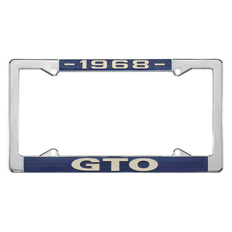 Restoparts® - License Plate Frame with 1968 GTO Logo