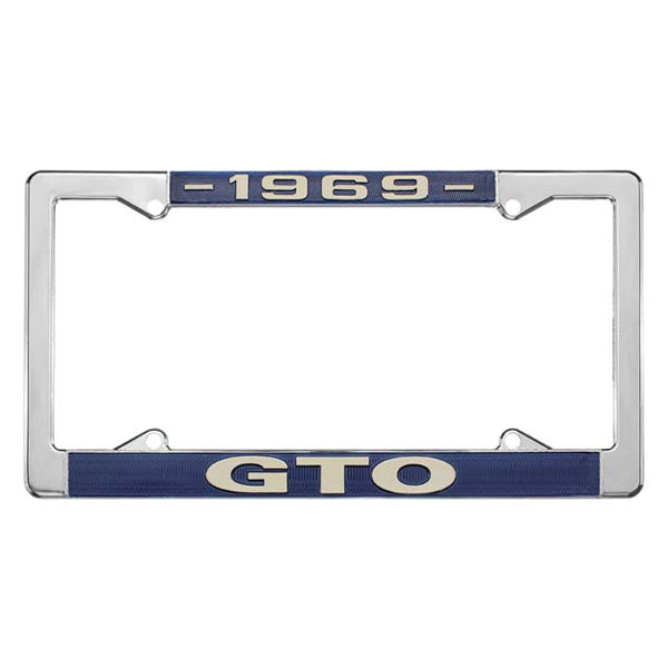 RESTOPARTS® CRG0025 - License Plate Frame with 1969 GTO Logo