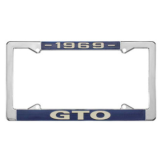 Restoparts® - License Plate Frame with 1969 GTO Logo