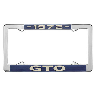 Restoparts® - License Plate Frame with 1972 GTO Logo