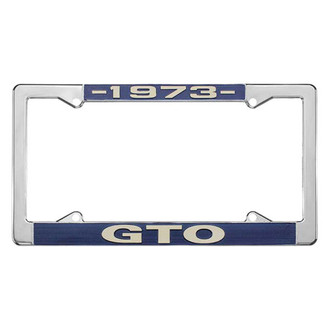 Restoparts® - License Plate Frame with 1973 GTO Logo