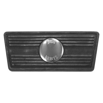 RESTOPARTS® - Rubber Automatic Brake Pedal Pad with Chrome