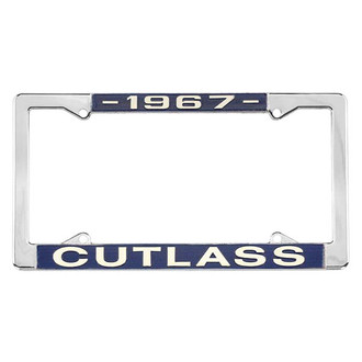 Restoparts® - License Plate Frame with 1967 Cutlass Logo