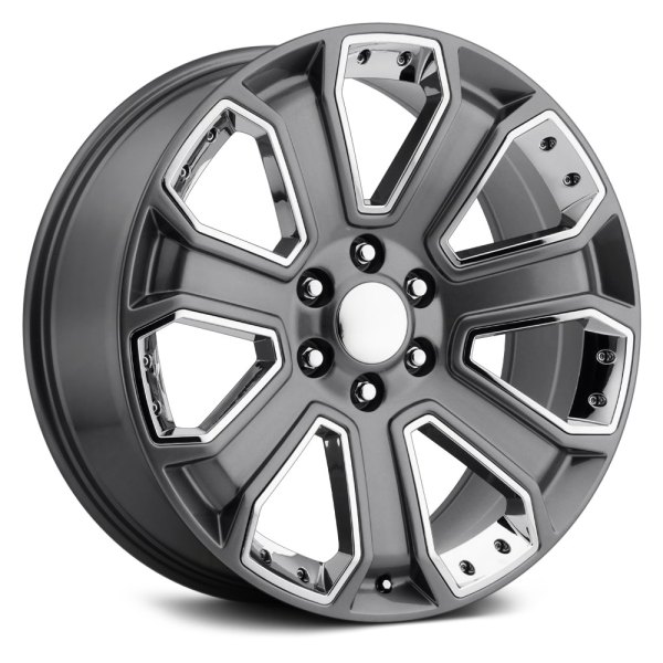 REV WHEELS® - 588 Gray with Chrome Inserts