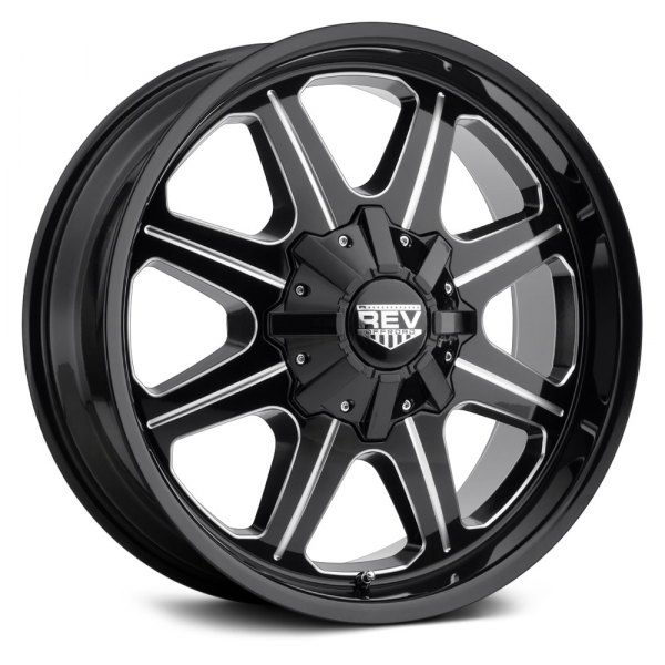 REV WHEELS® - 823 Gloss Black with Milled Accents