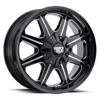 REV WHEELS® - 823 Gloss Black with Machined Face