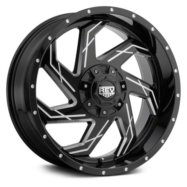 REV WHEELS® - 895 Gloss Black with Milled Accents