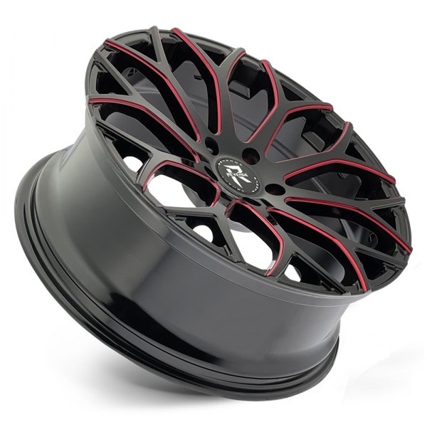REVENGE LUXURY® RL-105 Wheels - Black with Red Milled