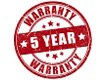 Backed by a limited 5-year warranty