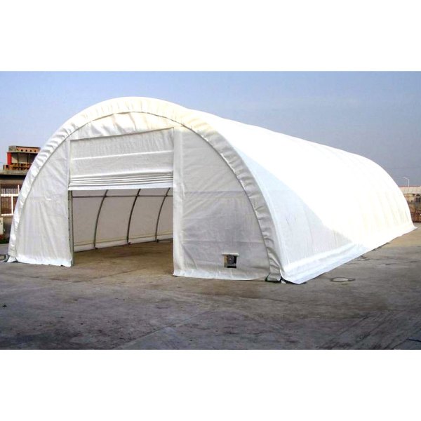 Rhino Shelter® - Round Style 30' W x 65' L x 15' H Heavy Commercial Truss Big Bear Building