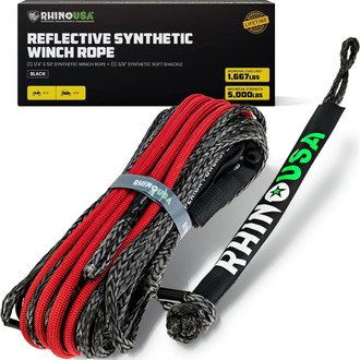 Rhino USA® RG-SRWIN1450-BLK - Synthetic Winch Rope