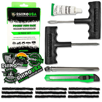 Rhino USA® - 14-Piece Compact Tire Repair Kit