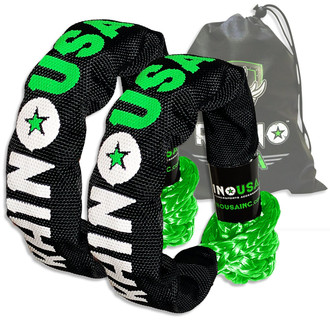 Rhino USA® SFTSHACK-12-GRN-2 - Synthetic Soft Shackles