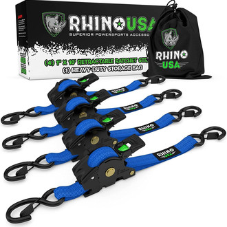 Rhino USA® - Retractable Ratchet Straps