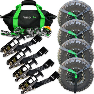 Rhino USA® TD-VSLASSO-BLK-FLAT - Car Tie-Down Lasso Straps